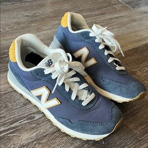 New Balance 515 Navy and Mustard Sneakers